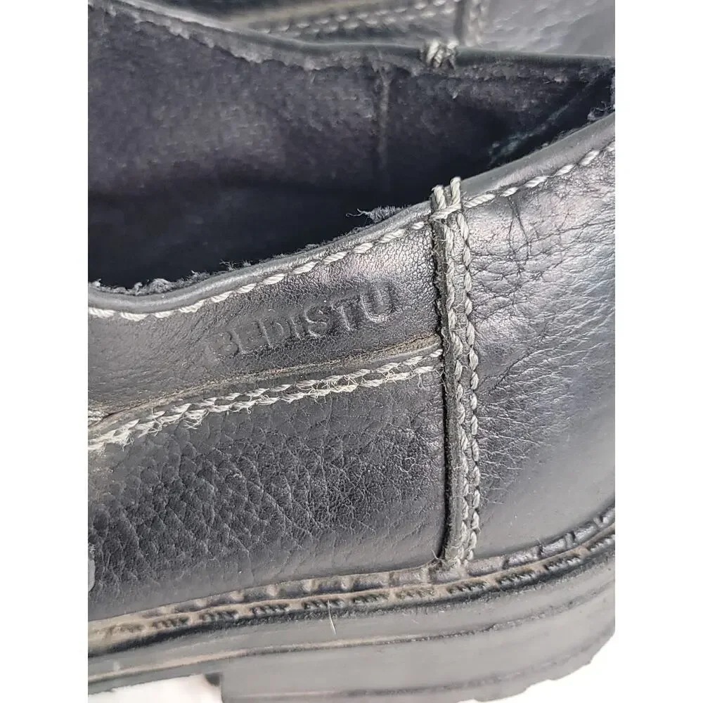 Bed Stu Black Leather Monk Buckle Strap Chunky Shoe Mens US8 EU41 Grunge Punk